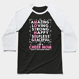 Cheer Mom Mother's Day Tee Baseball T-Shirt